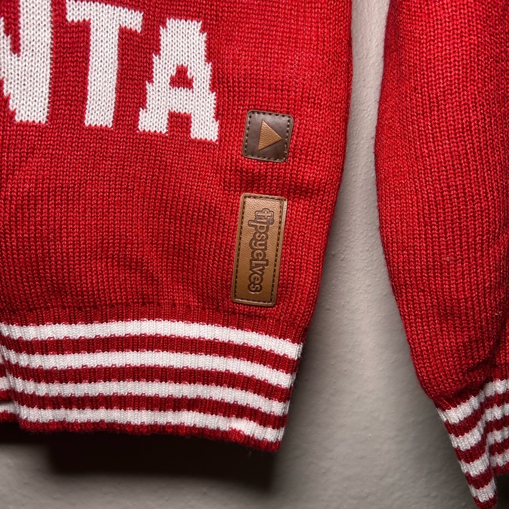 Tipsy Elves Red Santa Crew Neck Sweater - Picture 5 of 10